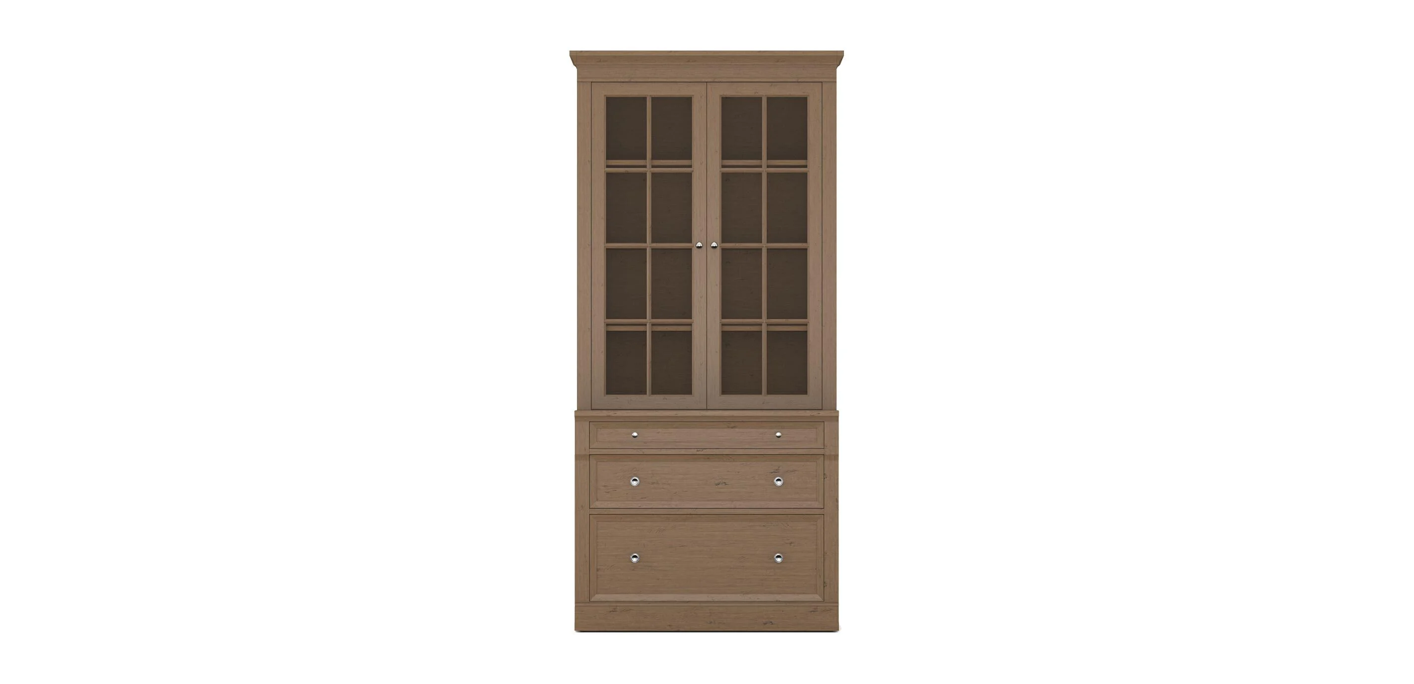 Continental File Bookcase, Glass Doors 1 Continental File Bookcase, Glass Doors