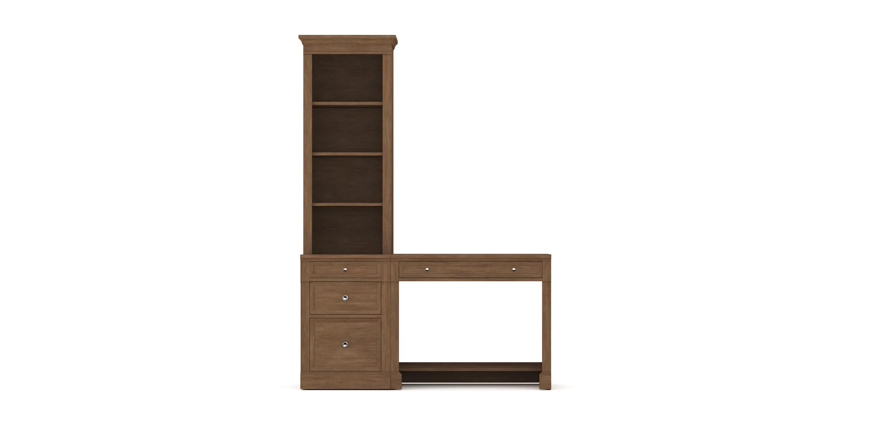 Continental File Bookcase with Bridge Desk 1 Continental File Bookcase with Bridge Desk