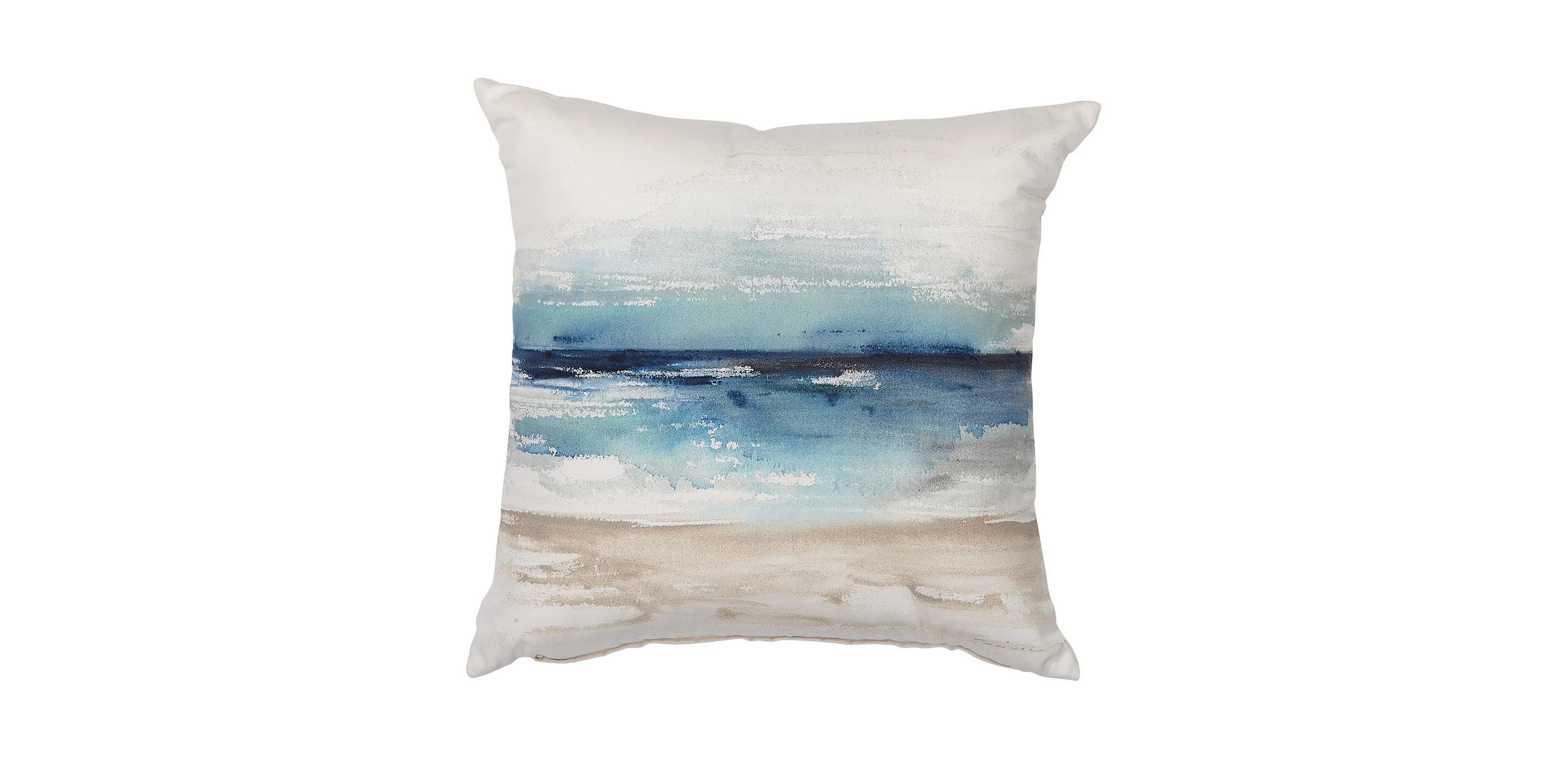 Blue Watercolor Outdoor Pillow